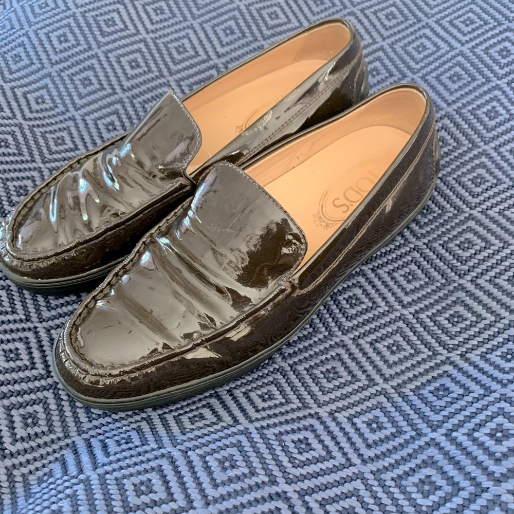Tods Patent Leather Driving Shoes